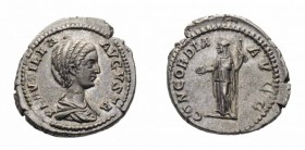Monete Romane Imperiali - Caracalla - Imperial Roman coins 
Denaro al nome e con l’effigie di Plautilla, moglie dell’Imperatore - Zecca: Roma - gr. 3...