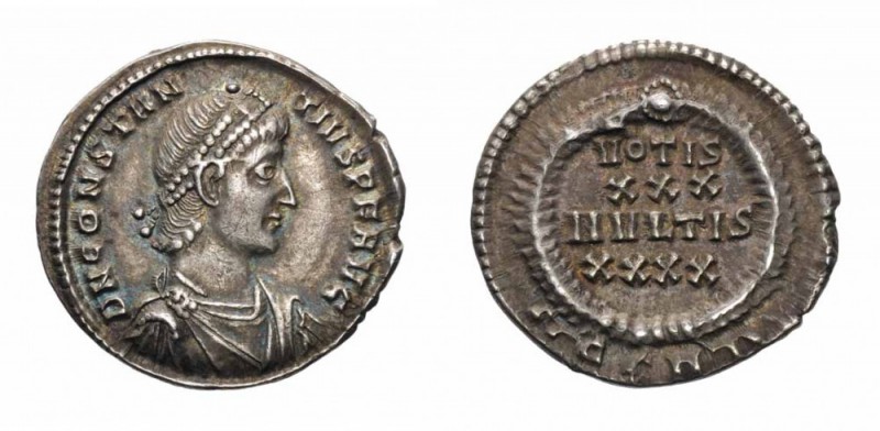 Monete Romane Imperiali - Costanzo II - Imperial Roman coins 
Siliqua databile ...