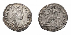 Monete Romane Imperiali - Teodosio I - Imperial Roman coins 
Siliqua databile al periodo 378-383 d.C. - Zecca: Roma - gr. 2,09 - Piccola frattura di ...