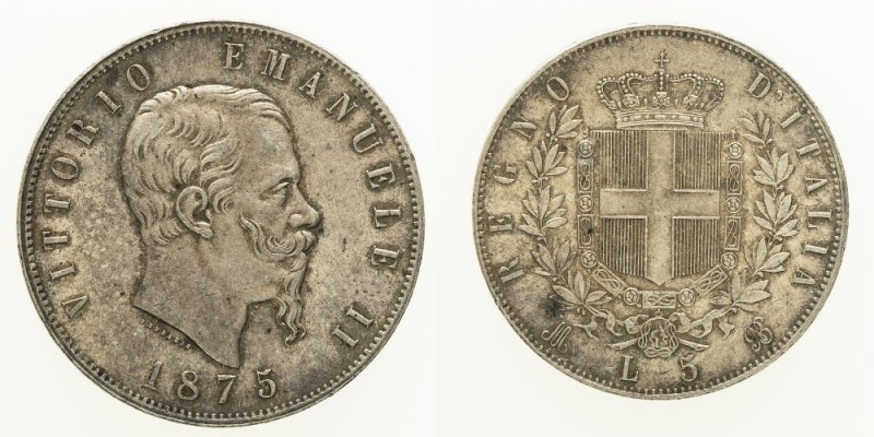 Monete Regno d’Italia - Vittorio Emanuele II - Kingdom of Italy coins 
5 Lire 1...