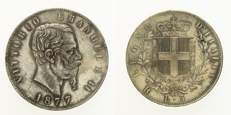 Monete Regno d’Italia - Vittorio Emanuele II - Kingdom of Italy coins 
5 Lire 1...