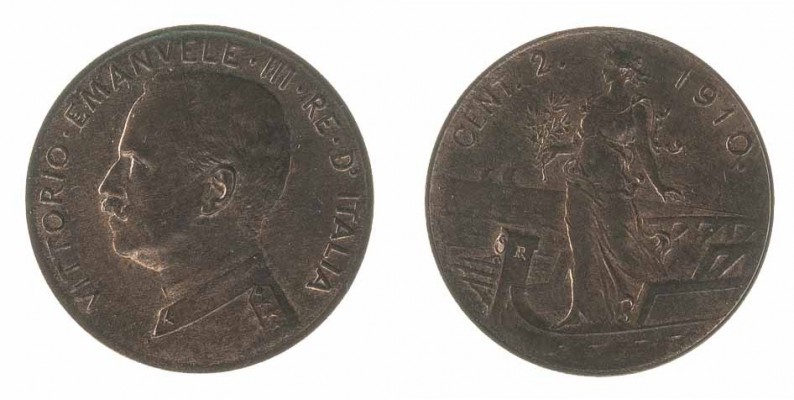 Monete Regno d’Italia - Vittorio Emanuele III - Kingdom of Italy coins 
2 Cente...