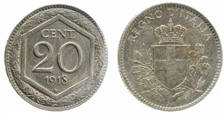 Monete Regno d’Italia - Vittorio Emanuele III - Kingdom of Italy coins 
20 Cent...