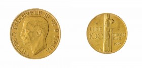 Monete Regno d’Italia - Vittorio Emanuele III - Kingdom of Italy coins 
100 Lire Fascio 1923 - Zecca: Roma - Sigillata e con perizia fotografica (Bol...