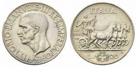 Monete Regno d’Italia - Vittorio Emanuele III - Kingdom of Italy coins 
20 Lire Quadriga 1936 - Zecca: Roma (Bol. n. R80) (Gig. n. 45) (Mont. n. 78) ...