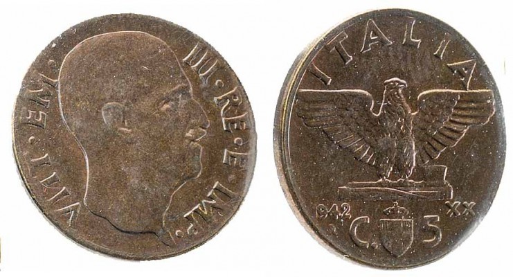 Monete Regno d’Italia - Vittorio Emanuele III - Kingdom of Italy coins 
5 Cente...