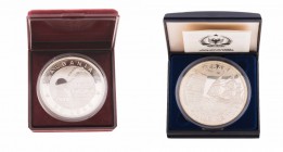 Monete Europa - Albania - Europe coins 
Repubblica Popolare Socialista d’Albania (1976-1992) - 50 Leke 1987 e 1988 - Nei rispettivi cofanetti origina...