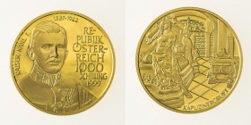 Monete Europa - Austria - Europe coins 
Repubblica (dal 1918) - 1000 Scellini 1999 - Zecca: Vienna (Friedb. n. 930) - Oro