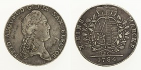 Monete Europa - Germany - Europe coins 
Sachsen - Friedrich AUgust III (1763-1806) -Tallero 1784 (Dav. n. 2695) - argento