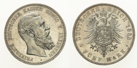 Monete Europa - Germany - Europe coins 
Prussia - Friedrich III (1888) - 5 Marchi 1888 - Zecca: Berlino - Di qualità molto buona (Dav. n. 787) - arge...