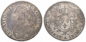 Monete Europa - France - Europe coins 
Luigi XV (1774-1793) - Scudo “aux branches d’olivier” 1791 - Zecca: Parigi - gr. 29,08 - In lotto con quattro ...