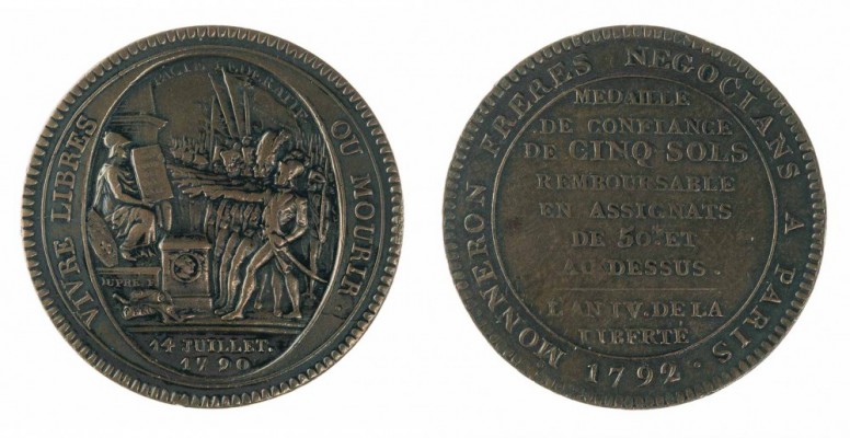 Monete Europa - France - Europe coins 
Periodo Rivoluzionario - Medaglia/Getton...