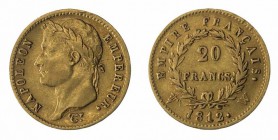 Monete Europa - France - Europe coins 
Napoleone I Imperatore (1804-1815) - 20 Franchi 1812 - Zecca: Lille - In lotto con un 20 Franchi 1808 Parigi d...