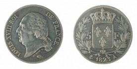 Monete Europa - France - Europe coins 
Luigi XVIII (1815-1824) - Scudo 1823 - Zecca: Parigi - Di buona qualità (Gad. n. 614) -