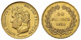 Monete Europa - France - Europe coins 
Luigi Filippo (1830-1848) - 40 Franchi 1834 - Zecca: Parigi (Friedb. n. 557) (Gad. n. 1106) - Oro