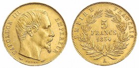 Monete Europa - France - Europe coins 
Napoleone III (1852-1870) - Insieme di tre esemplari da 5 Franchi - Zecca: Parigi - Sono presenti: 1854 contor...