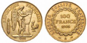 Monete Europa - France - Europe coins 
Terza Repubblica (1871-1940) - 100 Franchi 1905 - Zecca: Parigi - Colpetti sui bordi (Friedb. n. 590) (Gad. n....