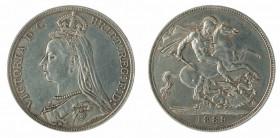 Monete Europa - Great Britain - Europe coins 
Vittoria (1837-1901) - Crown 1889 - Zecca: Londra - Di buona qualità (Seaby n. 3921) - argento