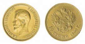 Monete Europa - Russia - Europe coins 
Nicola II (1894-1918) - 10 Rubli 1899 - Zecca: San Pietroburgo (Friedb. n. 179) (Sev. n. 569) - Oro