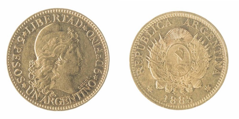 Monete Oltremare - Argentina - Overseas coins 
Repubblica (dal 1816) - 5 Pesos ...