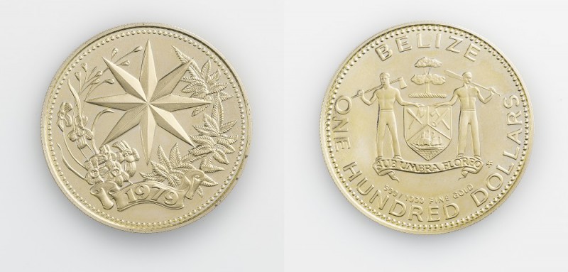 Monete Oltremare - Belize - Overseas coins 
Repubblica (dal 1981) - 100 Dollari...