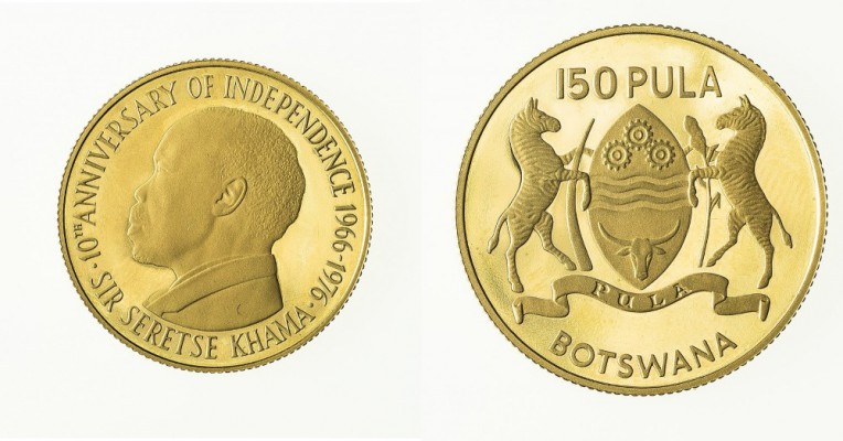 Monete Oltremare - Botswana - Overseas coins 
Repubblica (dal 1966) - 150 Pula ...