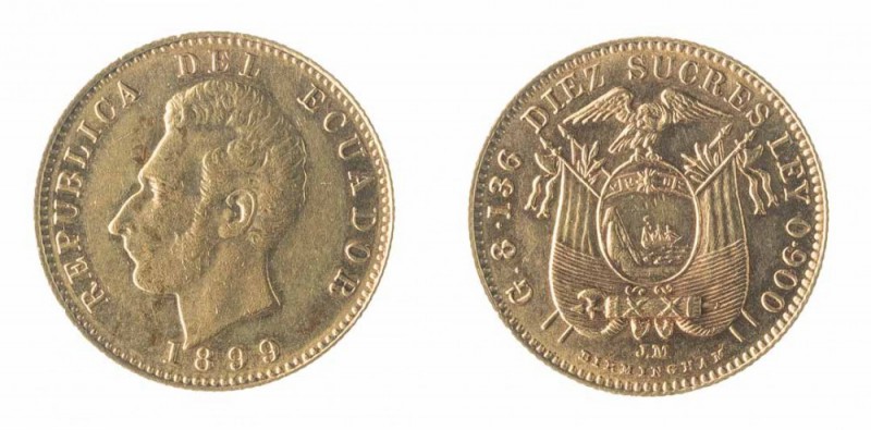 Monete Oltremare - Equador - Overseas coins 
Repubblica (dal 1830) - 10 Sucre 1...