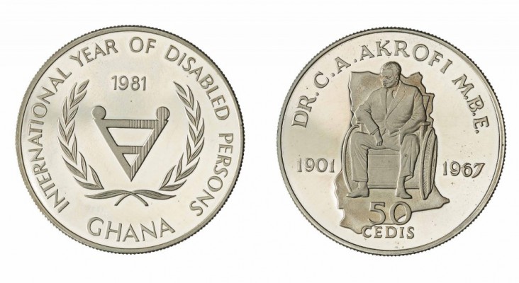 Monete Oltremare - Ghana - Overseas coins 
Repubblica (dal 1960) - 50 Cedis 198...