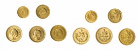 Monete Oltremare - Iran - Overseas coins 
Insieme comprendente 1 esemplare da 1/4 Pahlevi, 1 da 1/2 Pahlevi e 3 da 1 Pahlevi (Friedb. n. 101,102 e 10...