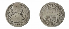 Monete Oltremare - Mexico - Overseas coins 
Carlo IV (1788-1808) - 8 Reales 1793 con contromarche cinesi - Zecca: Città del Messico (Krause n. KM109)...