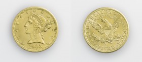 Monete Oltremare - United States of America - Overseas coins 
5 Dollari “Coronet Head” 1903 - Zecca: San Francisco - Proveniente da montatura, ma di ...