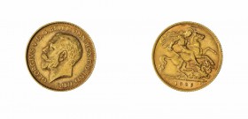 Monete Oltremare - South Africa - Overseas coins 
Giorgio V (1910-1936) - 1/2 Pound 1926 - Zecca: Pretoria (Friedb. n. 6) - Oro