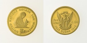 Monete Oltremare - Sudan - Overseas coins 
Repubblica (dal 1956) - 100 Pounds 1984 (Friedb. n. 10) - Oro