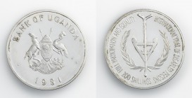Monete Oltremare - Uganda - Overseas coins 
Repubblica (dal 1962) - 200 Shillings 1981 Piedfort (Krause n. P1) - Oro