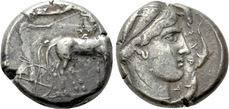 SICILY. Syracuse. Second Democracy (466-405 BC). Tetradrachm. 

Obv: Chariotee...