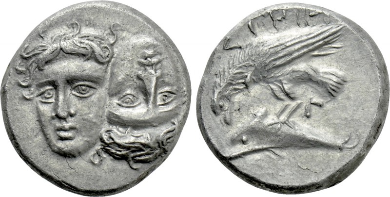 MOESIA. Istros. Drachm (Circa 420-340 BC). 

Obv: Facing male heads, the right...