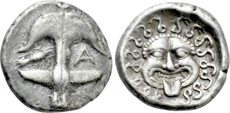 THRACE. Apollonia Pontika. Drachm (Circa 480/78-450 BC). 

Obv: Inverted ancho...