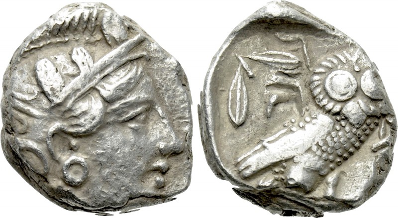 ATTICA. Athens. Tetradrachm (Circa 400/390-353 BC). 

Obv: Helmeted head of At...