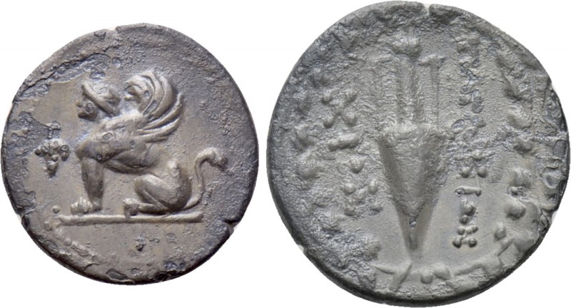 IONIA. Chios. Drachm (Circa 190-170 BC). Pataikion, magistrate. 

Obv: Sphinx ...
