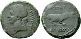 KINGS OF MAURETANIA. Kleopatra Selene (Queen, wife of Juba II, 25 BC-24 AD). Ae Unit.