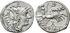 M. TULLIUS. Denarius (119 BC). Rome.
