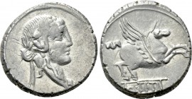 Q. TITIUS. Denarius (90 BC). Rome.