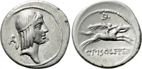 C. PISO L.F. FRUGI. Denarius (68 BC). Rome.