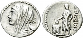 L. CASSIUS LONGINUS. Denarius (63 BC). Rome.