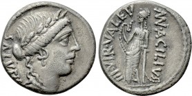 MAN. ACILIUS GLABRIO. Denarius (49 BC). Rome.