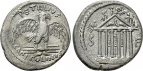 PETILLIUS CAPITOLINUS (41 BC). Denarius. Rome.