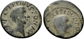 LEPIDUS & OCTAVIAN. Fourrée Denarius (43 BC). Imitating military mint traveling with Lepidus in Italy.