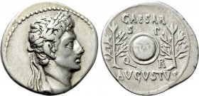 AUGUSTUS (27 BC-14 AD). Denarius. Uncertain mint in Spain, possibly Colonia Caesaraugusta.