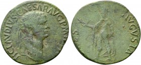 CLAUDIUS (41-54). Sestertius. Balkan imitation of Rome.
