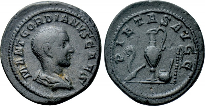 GORDIAN III (Caesar, 238). Limes Denarius. Imitating Rome. 

Obv: M ANT GORDIA...